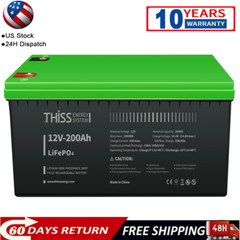 200Ah LiFePO4 Deep Cycle Maintenance Free Home Energy Storage Battery US lot