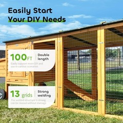 Welded Wire Fencing 36 Inch x 100 Foot, 2 Inch x 3 Inch 16GA Black Hardware C…