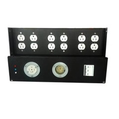 L21-30 30amp Inlet L5-20Outlet Electric Metal Rack Mount Panel Power Distro Box