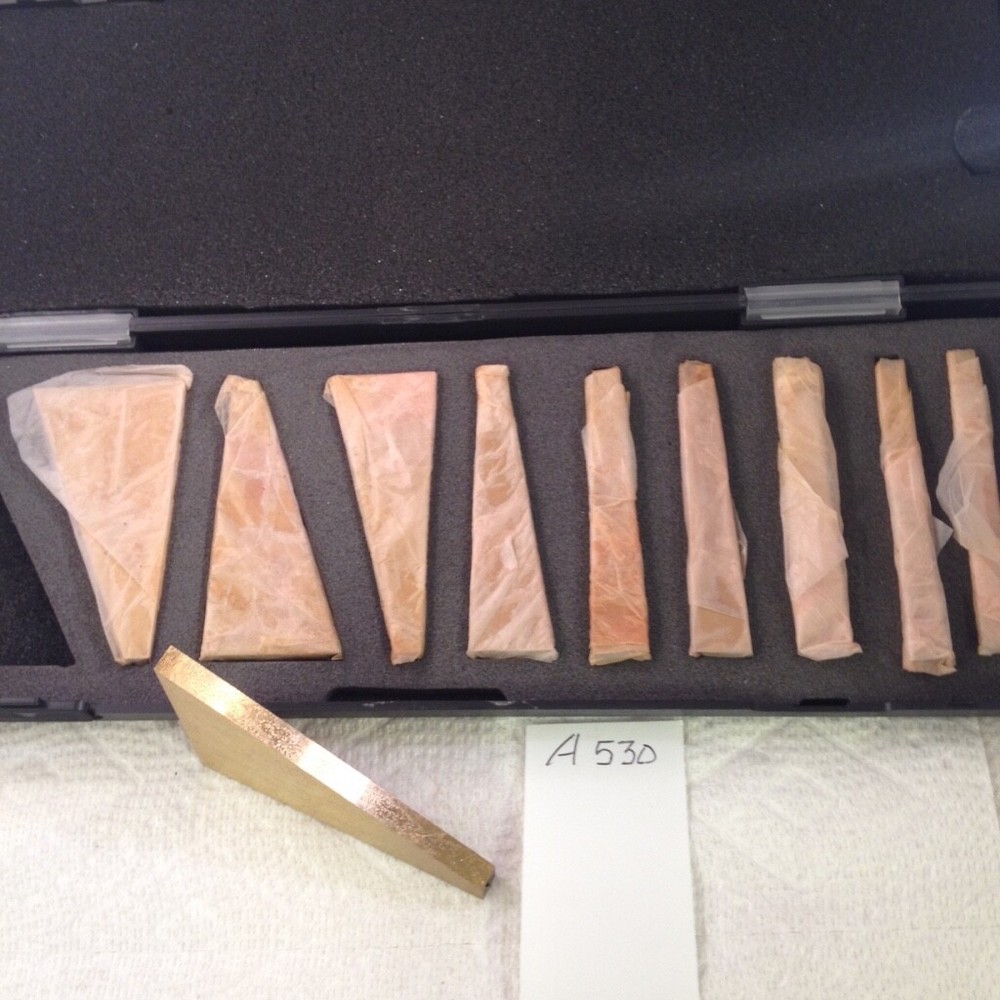 10pc Precision Angle Gage Block Set. TIN coated. 1°~30° Degrees. plastic box