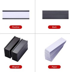 200 Pieces Magnetic Label Holders with Magnets Data Card Holders…