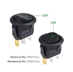 20Pcs/Kit Round Toggle Switch 12V 20A LED Light For Car Auto Boat ON/OFF Switch