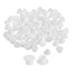 100Pcs 8mm(5/16″) Dia Plastic Screw Hole Plugs Cover for Furniture White