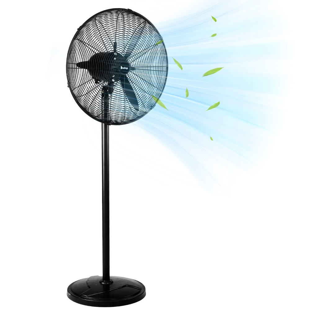 20″ Metal High Velocity Stand 4-Speeds Oscillating Fan Industrial Pedestal Fan
