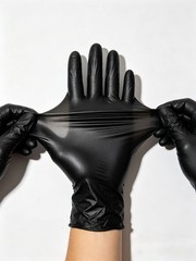 Black Nitrile Work & Tattoo Gloves 4.0-4.5 Mil Powder Free Latex Free 100pcs
