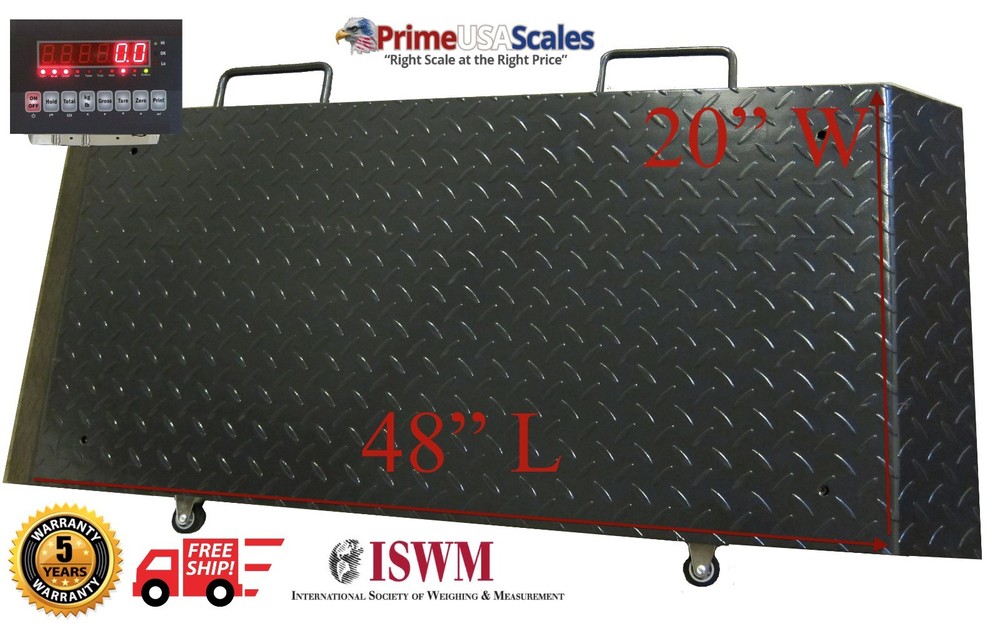 2000 X 0.5 LB 20×50 INCH LIVESTOCK ANIMAL SCALE PORTABLE VETERINARIAN CATTLE DOG