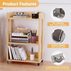 Mixizigoz 1.25 Inch Side Mount Casters, Mini Low Profile Casters Wheel for