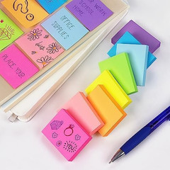 Sticky Notes 1.5×2 inch Bright Colors Self-Stick Pads 8 Pads/Pack 10