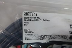 Eagle 4941101 Blue 80md Metal Detectable Pu Belting 1/4in 100ft