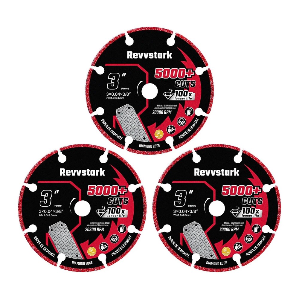 3 Inch Cut Off Wheel Diamond Cutting Wheel for Metal 3/8″ Arbor | Angle Grinder
