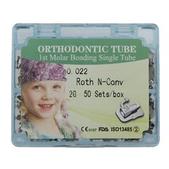 50 Sets Dental Orthodontic Buccal Tube 1st Molar Roth 022 Bondable Mesh Base