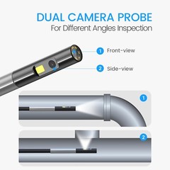 Teslong Dual Lens Borescope Inspection Camera Industrial Inspection Endoscope