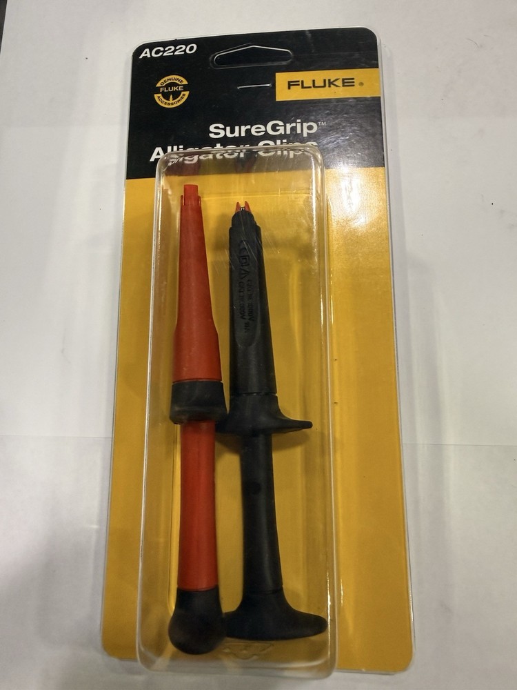 New Authentic Fluke AC220,SureGrip™ Alligator Clips