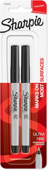 Permanent Markers, Ultra Fine Point, Black, 2 Count – Home, School, Office Suppl