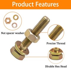 1020pc Grade 8.8 Metric Bolt Nut Washer Assortment M4 M5 M6 M8 Carbon Steel Zinc