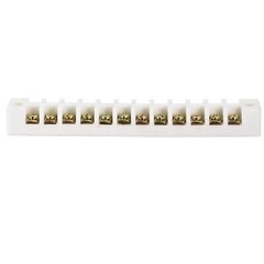 Porcelain Ceramic Terminal Block 12 Way High Temperature 177×23.5x21mm