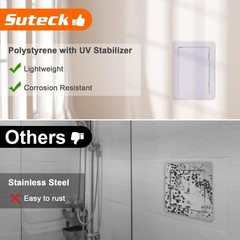 Suteck Plastic Access Panel for Drywall Ceiling 4 x 6 Inch 4 x 6inch, White