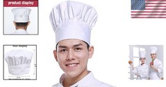 White Chef Hat for Men Women Adults,Elastic Band Adjustable Cotton Chefs Hat …