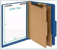 Blue Summit Supplies 12 Pressboard Folders With Fasteners Assorted Colors
