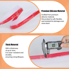 Orghtin T-Shaped Silicone Seal Strip, Clear Door Sealer Weather Stripping, 10Ft