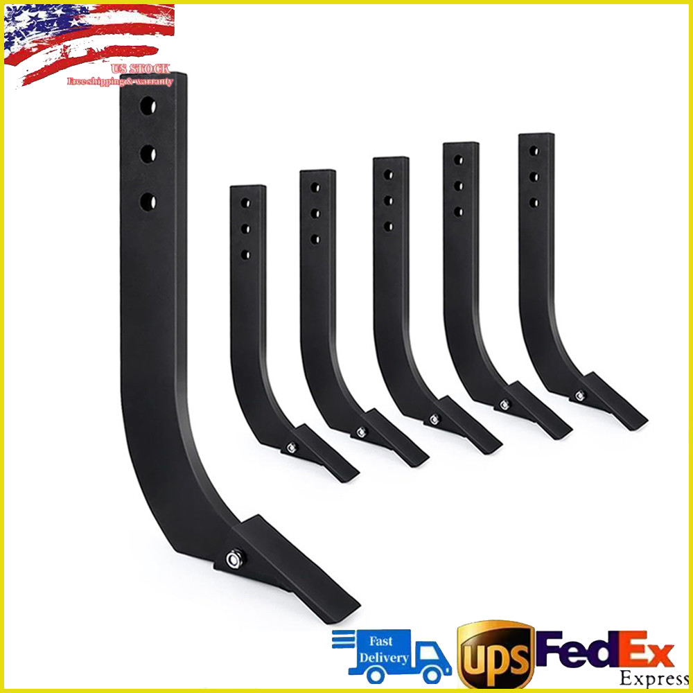 6 Pack 16” Box Blade Ripper Shank 3 Holes Box Scraper Shank Scarifier Shank