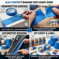 Painters Tape 2 Inch Wide（ 1.89 in. x 55 Yds）, 6 Rolls – Blue Masking Tape fo…