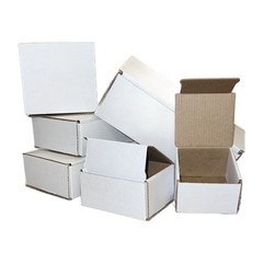200 8x4x2 White Cardboard Paper Boxes Mailing Packing Shipping Box Corrugated…