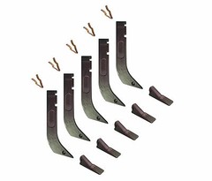 5 – Gannon Scraper Box Shanks w Scarifier Teeth & Clips – H920 , 8075 , K1306