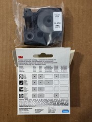 3M Dymo PLV-WHT-3/4 White Vinyl Label Tape 3/4″ New Fresh Stock Free Shipping