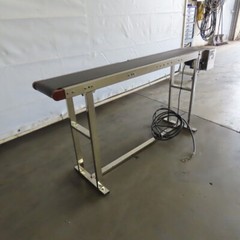 7-1/2″ Wide x 58″ Stainless Steel Variable Speed Slide Belt Conveyor 220V 1Ph