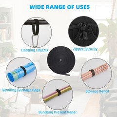40 Yards x 1/2 inch Hook and Loop Roll, Reusable Fastening Cable Ties, Multi-…