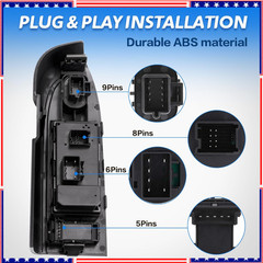 Driver Side Window Master Switch for Silverado Sierra 2010 to 2013