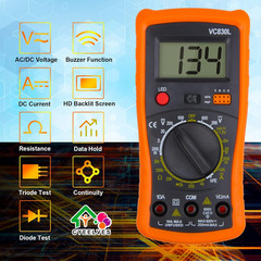 Digital Multimeter, Multimeter with AC DC Voltmeter & Ohm Volt Amp Tester, Multi