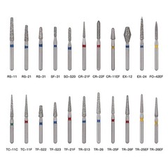 5Pcs Dental FG Diamond Burs for High Speed Handpiece Friction Grip AZDENT