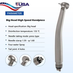 Dental Fiber Optic High Speed Turbine Handpiece 2/4H LED E-generator