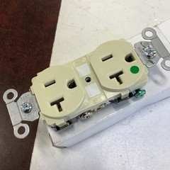 Hubbell 8300IV, 125 VAC, 20 A,NEMA 5-20R, Ivory, Duplex Receptacle, 1 pc