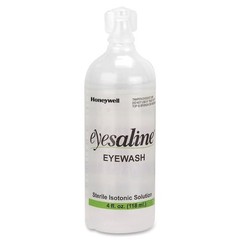 Honeywell 32-000452-0000 Eyesaline, Single Use Eyewash Bottle, 4 Oz, 3 Year