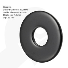 M6 Flat Washers 17.7mm Outer Diameter Metal Washers for Screws and Bolts, 304 St
