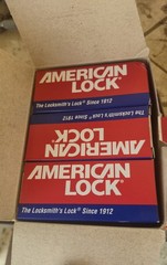 American Lock AH11 Solid Steel Padlock 2in 51mm wide 2in tall shackle Key Alike