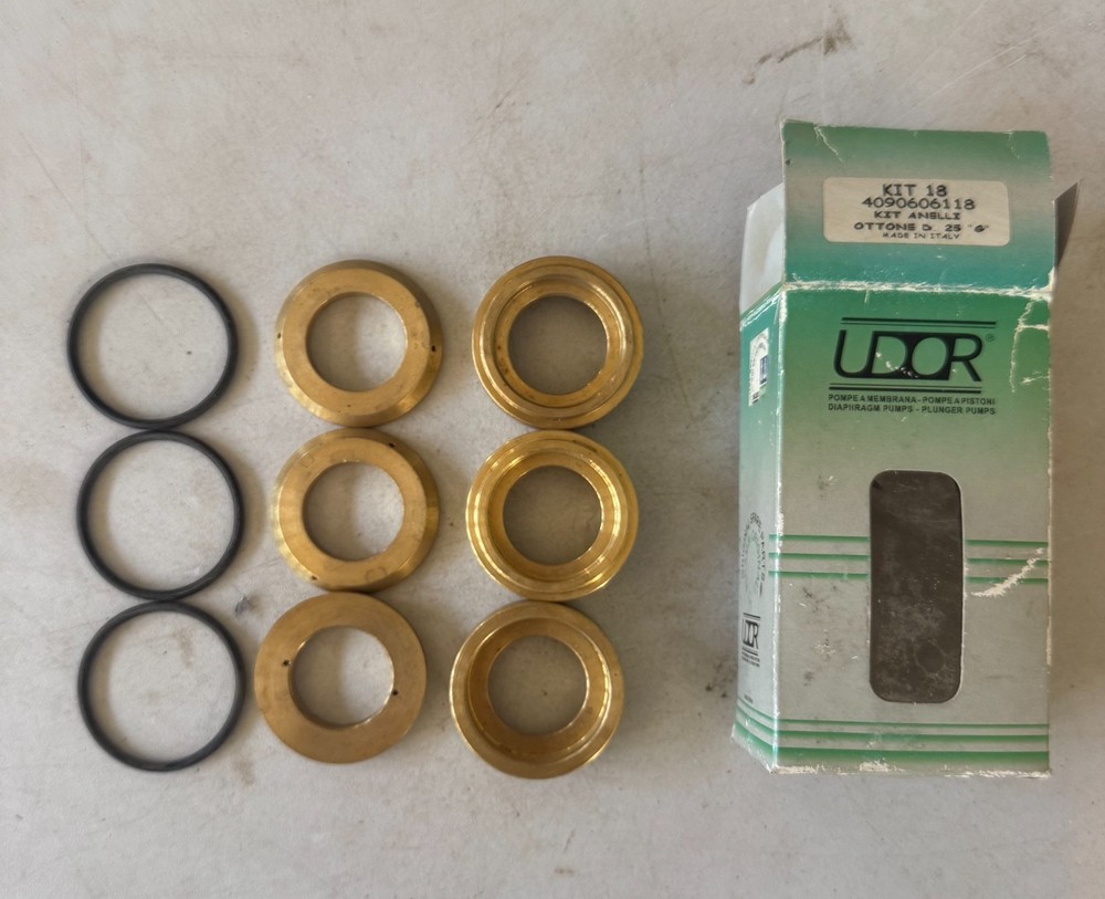 UDOR 4090606118 Kit 18 Brass Ring Repair Kit D25 G Genuine OEM Made in Italy