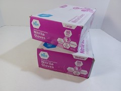 2 Pack MedPride Powder-Free Nitrile Exam Gloves 1 Large 1 Medium 2 Packs of 100