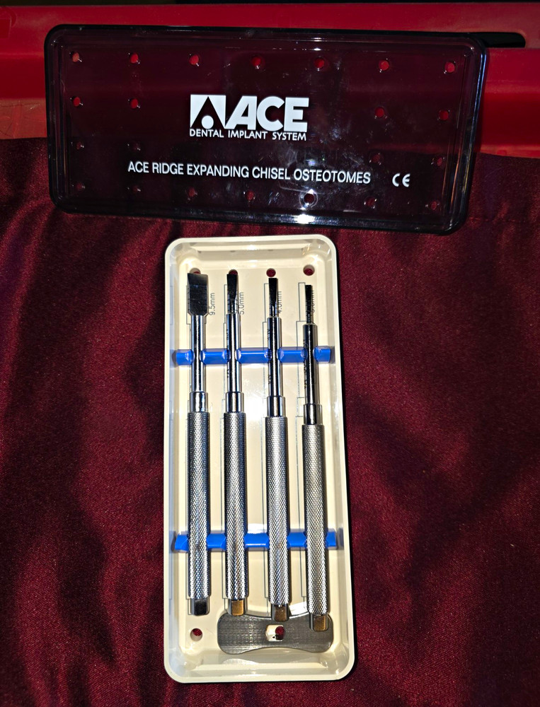 ACE Dental Implant System Osteotomes Set w/ Case 3.5-5.0mm