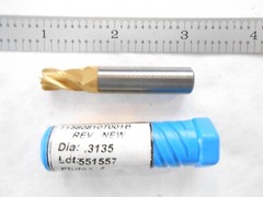 NEW DURA-MILL USA .3135″ DIA X 1/2″ LOC X 2″ L X .060″ CR 4FL CC CARBIDE ENDMILL