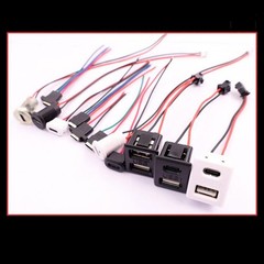 2/4P USB C Power Connector Socket Female USB-C Port Charge Interface Panel Mount