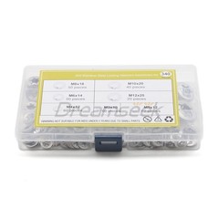 340Pcs Internal Tooth Star Lock Spring Quick Washer Push On Speed Nut Assortment
