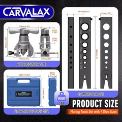 45° Eccentric Flaring Tool Kit for Copper, Brass, and Aluminum Tubing, Single Fl