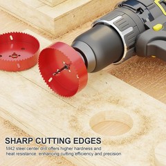 6-1/4 Inch M42 HSS Hole Saw – 159mm Bi-Metal Cutter, 6-1/4″(159mm), Red