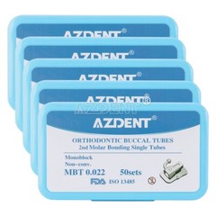 50Sets Dental Orthodontic Buccal Tubes 2nd Molar MBT.022 MIM Bondable Tube USA