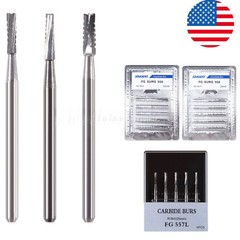 Dental Surgical Bur Long Shank 25mm Straight Fissure FGOS FG SURG 557 558