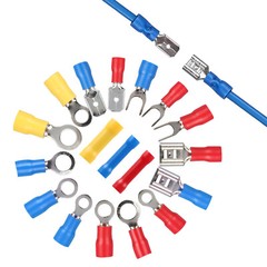 300PCS Insulated Electrical Wire Splice Terminal Spade Crimp Ring Connectors Kit